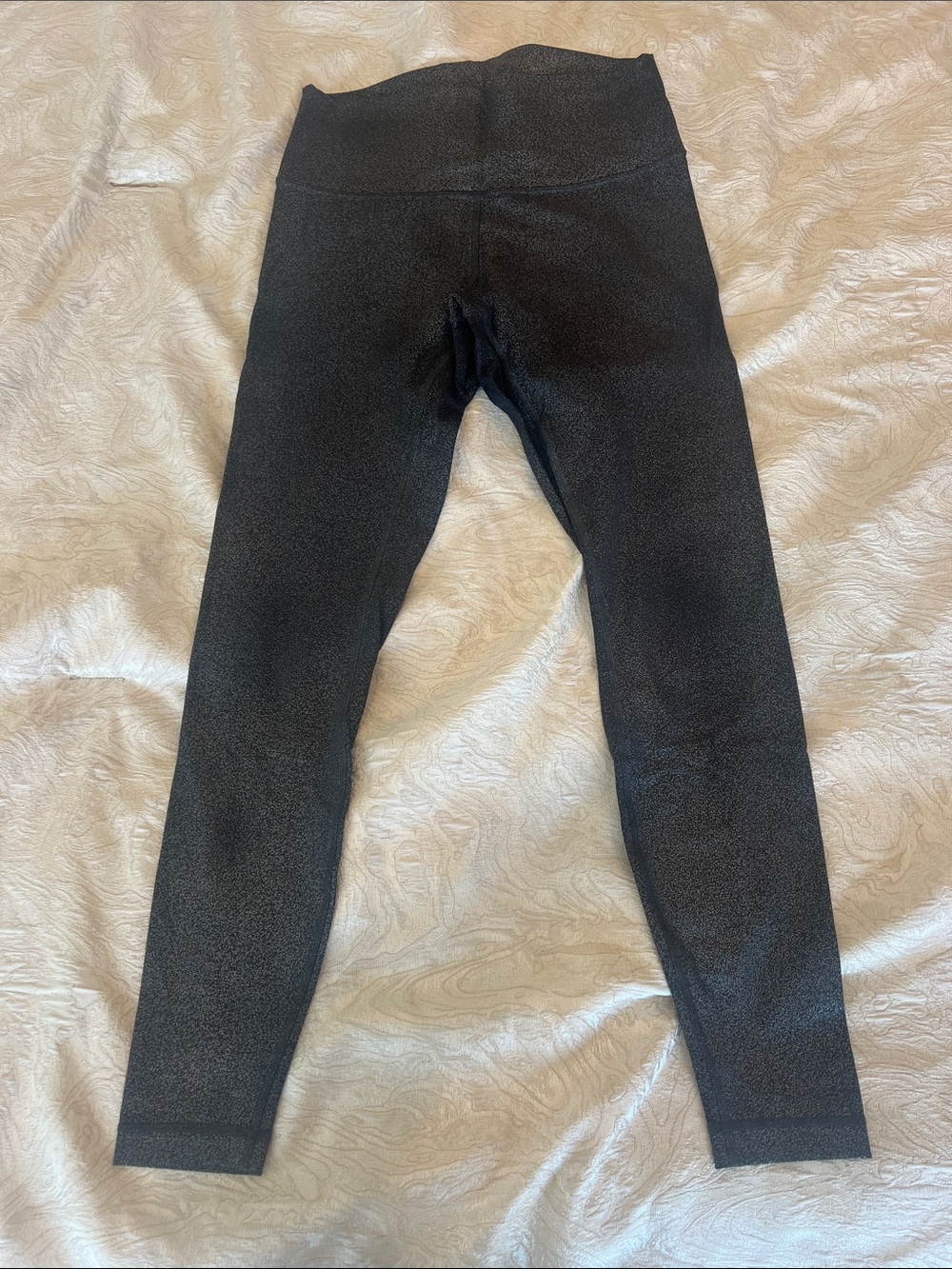 Lululemon Align Black Metallic High-Waist Leggings Size 8